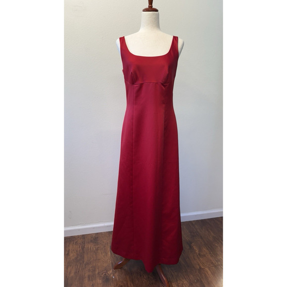 Vtg Ann Taylor Womens Y2K Maxi Dress Size 6 Red Formal Prom Whimsigoth Vamp - Picture 1 of 7